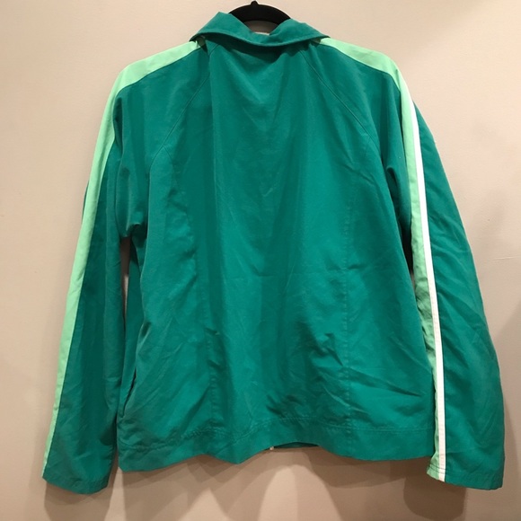 Nike Green Zip Front Lightweight Jacket L Stripe - Picture 5 of 7